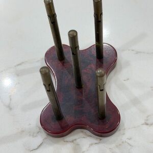 Red and Silver Pen Holder